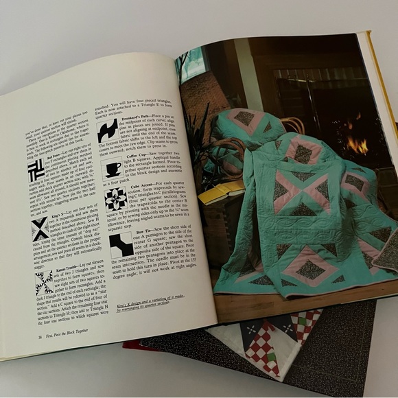 Scrap Patchwork Quilting Books Patterns Hardcover Vintage Lot of 3 Sewing Books - Picture 7 of 11